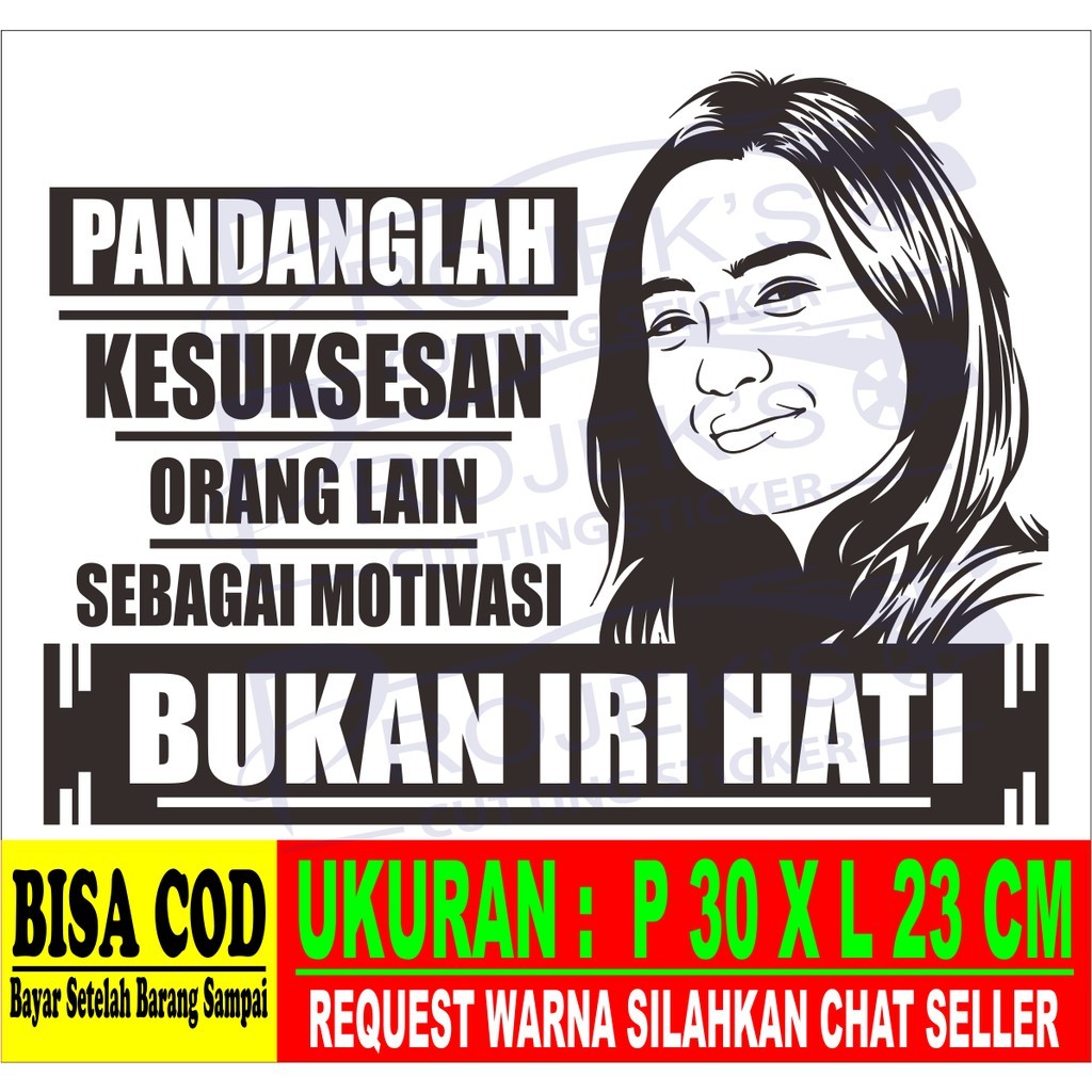 Stiker Kaca Truk Mobil Pickup Stiker Tulisan Keren Stiker Mobil Stiker Pandanglah Kesuksesan Orang L