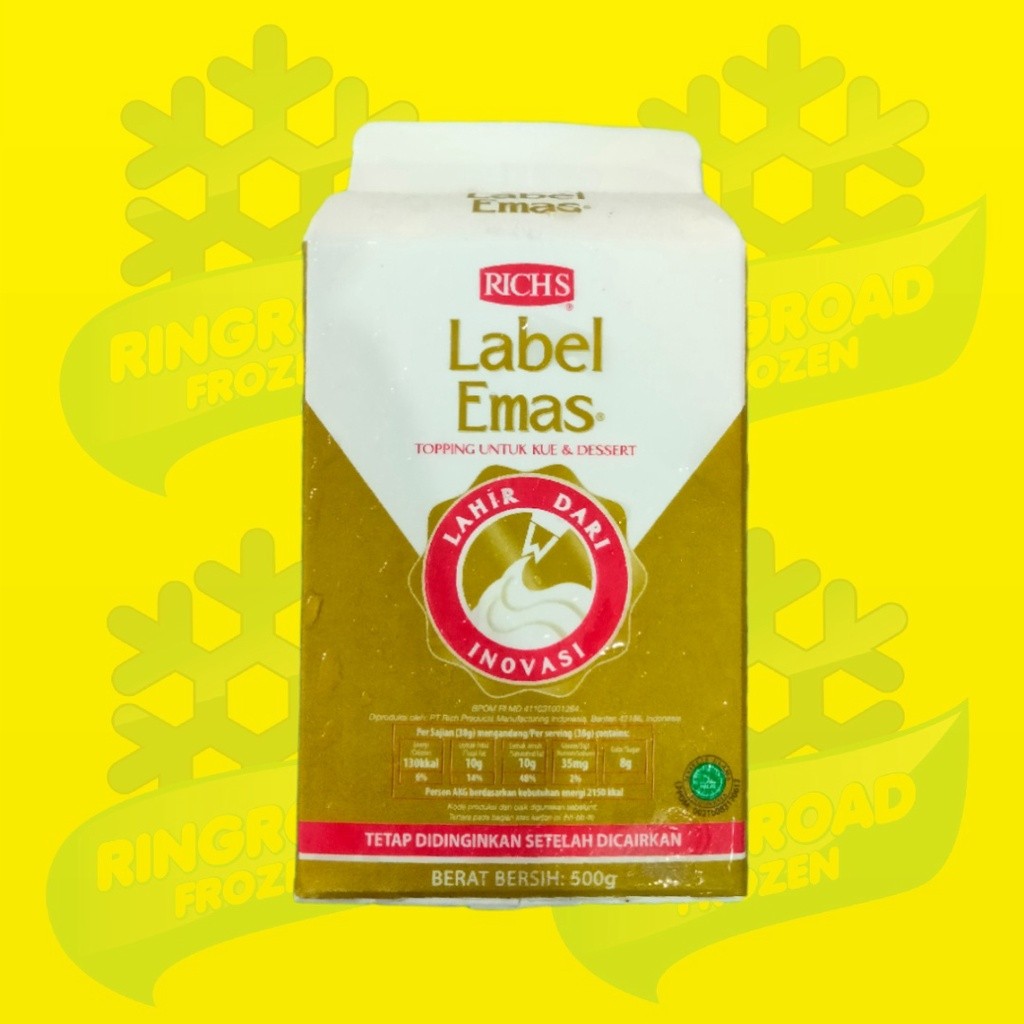

RICH'S GOLD LABEL 500 GR - LABEL EMAS UNTUK TOPPING KUE DAN ROTI