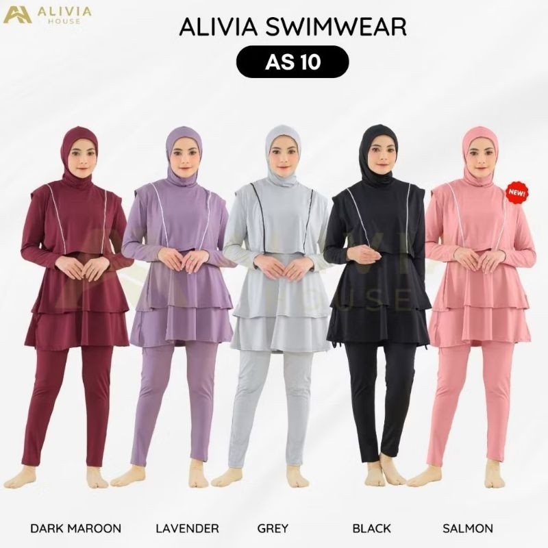 [oddsolshop] pekanbaru/Alivia Swimwear AS10 - Baju Renang Muslimah Syari Dewasa Wanita Muslim