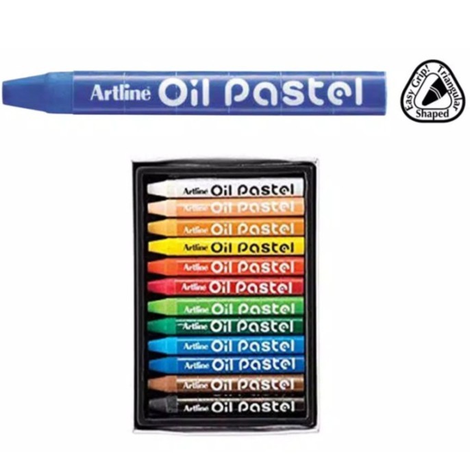 

Artline Crayon 12 Warna / Oil Pastel Set 12 Type EOPT-12S