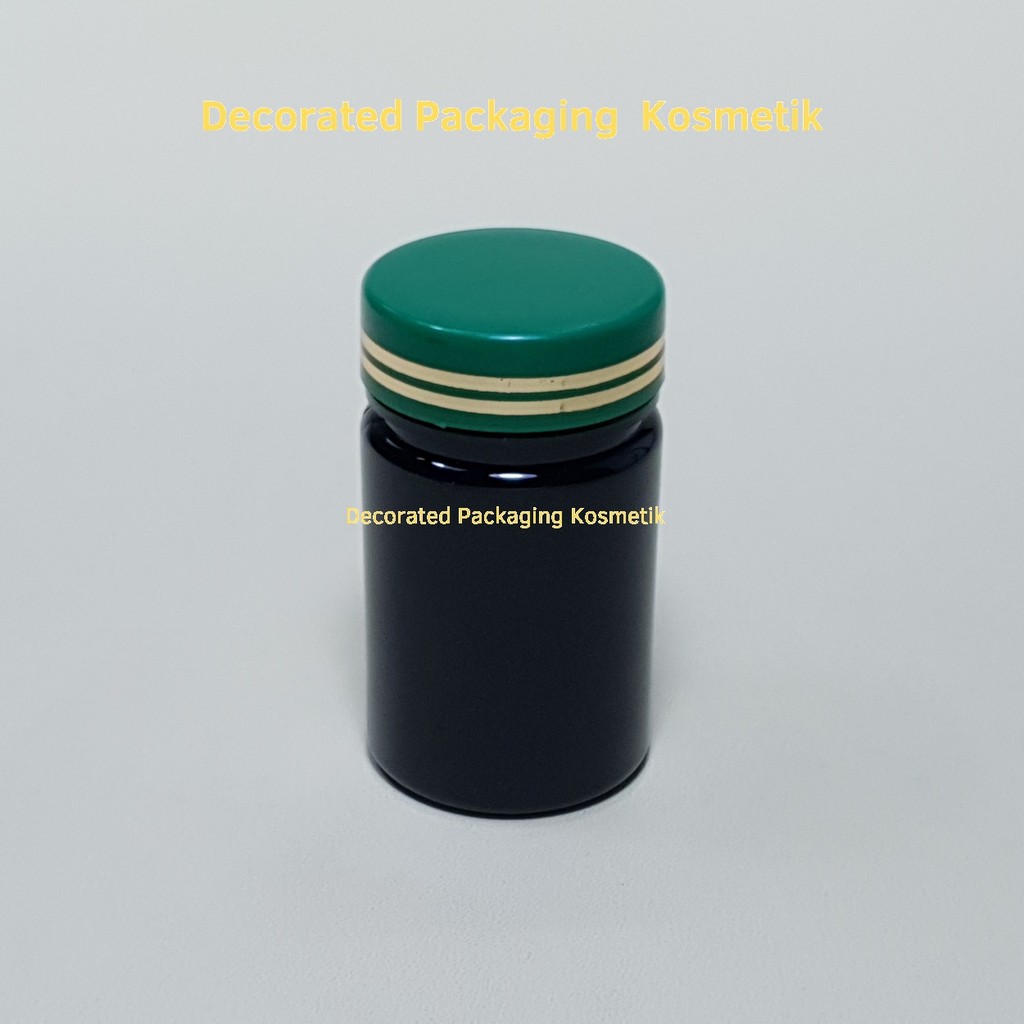 Botol Obat 60 ml Hitam / Botol Kapsul / Botol Tablet / Botol Jamu