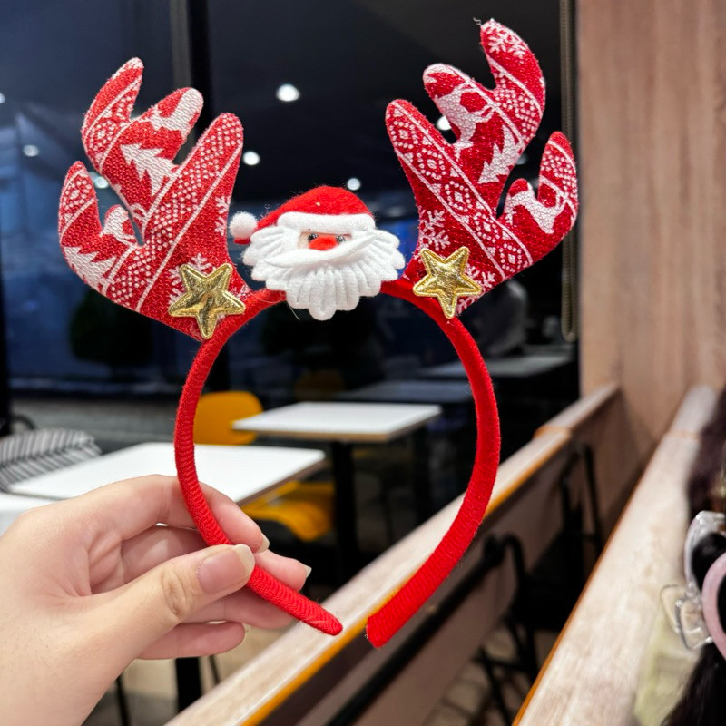 VS0002 bando natal/aksesoris natal/bando santa premium korea clause/ hiasan santa - santa clause- js