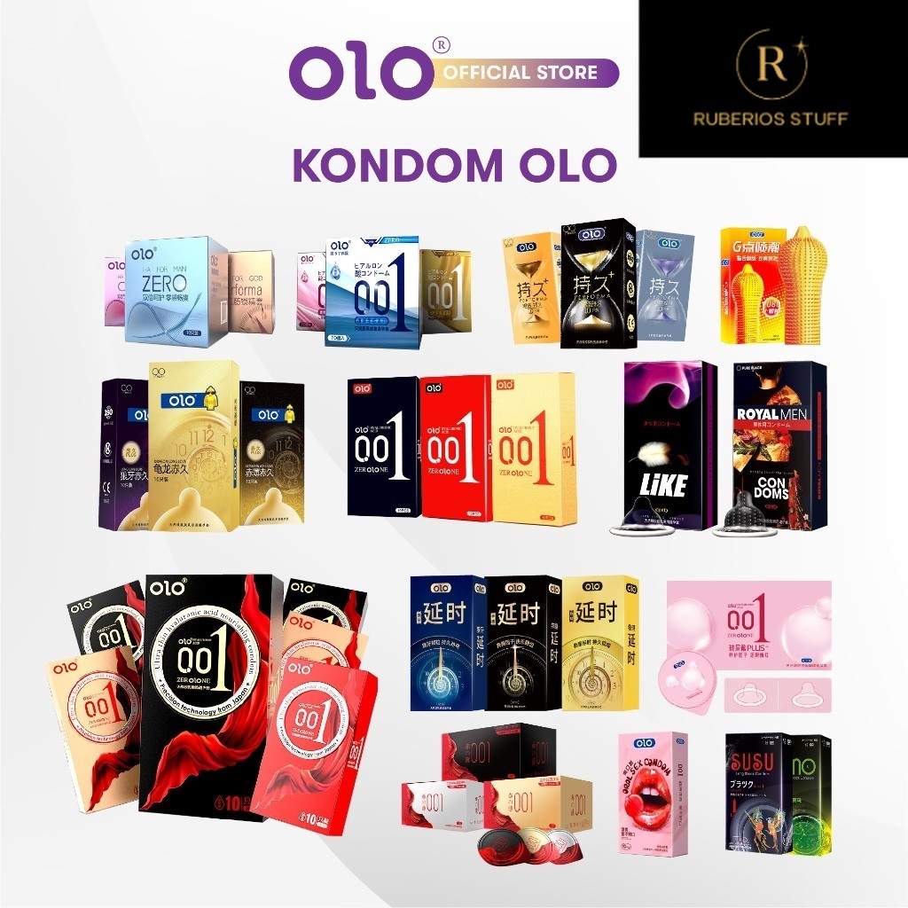 Kondom OLO 001 Semua Varian OLO Tersedia Tipis Gerigi Ultra Thin Kuat Premiun