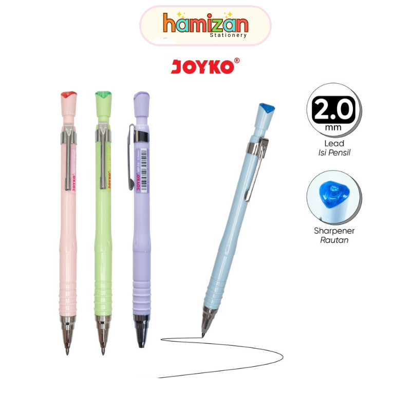 

(1pcs) MP 53 Joyko Mechanical Pencil / Pensil Mekanik MP-53 + Lead 2.0 dengan rautan warna Pastel ( harga 1 set ) / Mechanical Pencil Pensil Mekanik Joyko MP-53 2.0 mm Murah Berkualitas