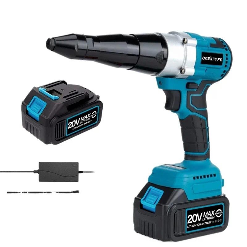 Electric 18V Brushless Rivet Gun Cordless Rivet Nut Gun Automatic Rivet Lithium battery With LED Lig