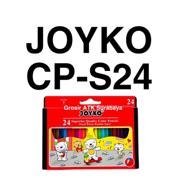 

( StaLand ) Pensil Warna / Pensil Gambar / Color Pencil JOYKO 24 WARNA PENDEK CP-S24