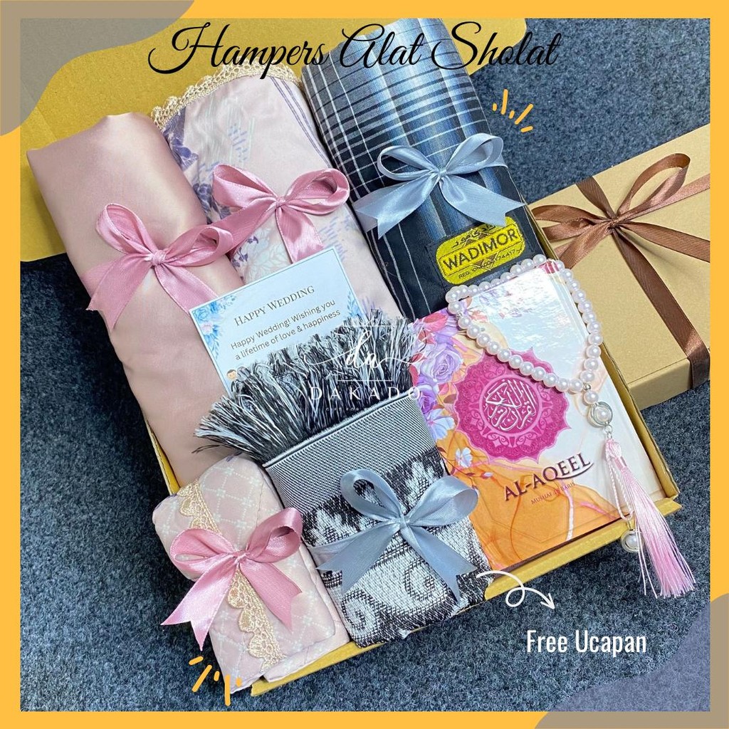 HAMPERS MUKENA SESERAHAN PERNIKAHAN KADO WEDDING / HAMPERS ALAT SHOLAT MUKENA KADO PACAR / HADIAH SE
