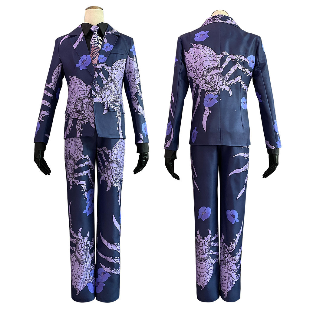 HOLOUN Tokyo Anime Ran Haitani Cosplay Costume Spider Suit Pants Shirt Tie Gloves Daily Wearing Hall