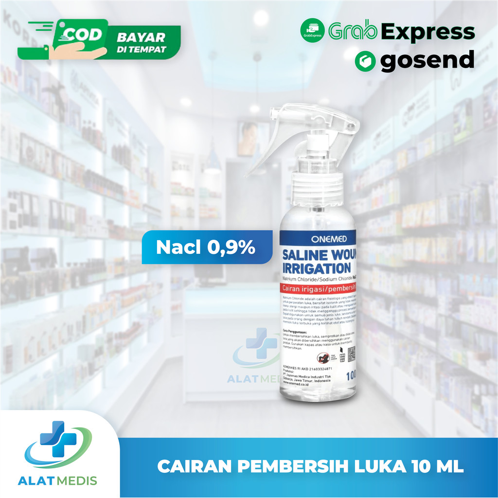 NaCl Saline Wound Irrigation Spray 100 ML Cuci Luka