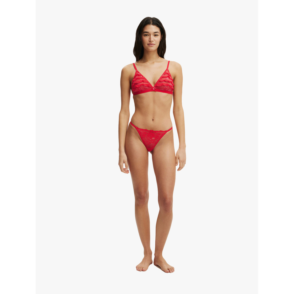 Cotton On Body - Pakaian Wanita - Everyday Lace Tanga G String Brief - Cherry Pie