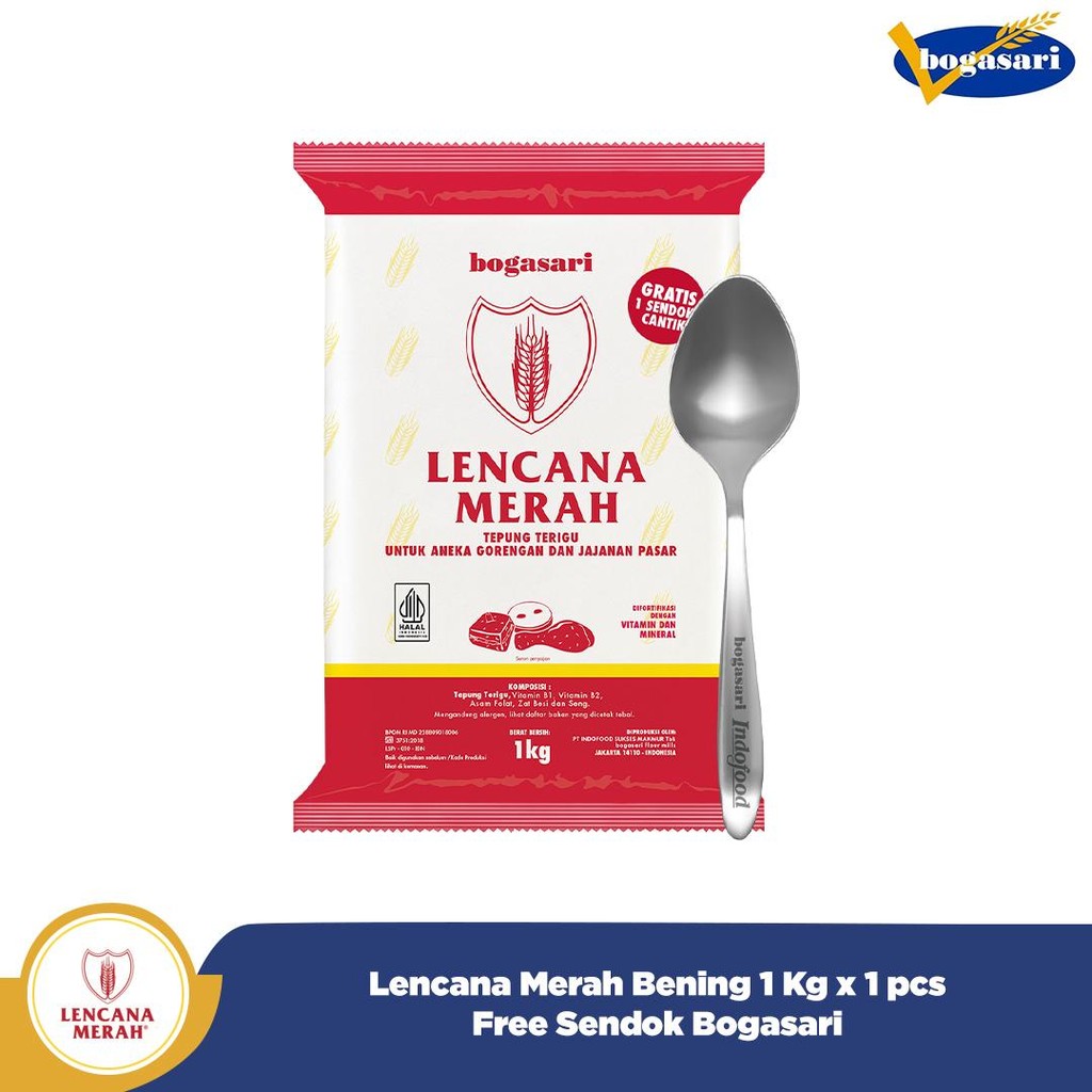 

Lencana Merah Bening 1 Kg x 1 pcs free Sendok Bogasari