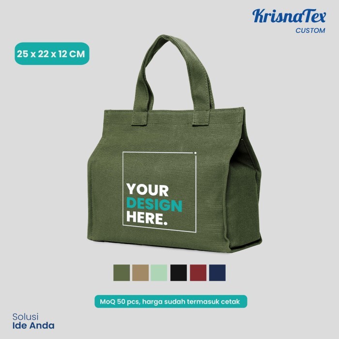 

Custom Tas Hampers Jinjing Kanvas Polyester - Bekal Lunch Bag Warna
