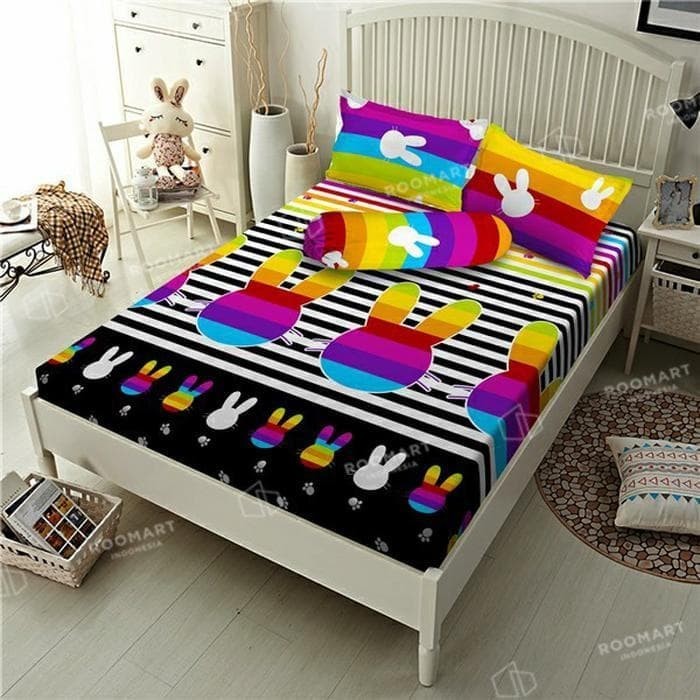 Sprei Kintakun DELUXE No. 2 QUEEN SIZE 160x200 rabbit