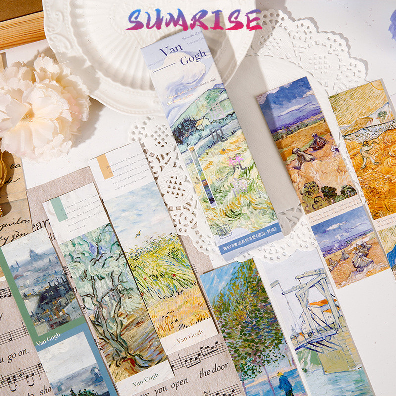 

30pcs [Per Box] Custom Bookmark Pembatas Buku Novel Cartoon Penanda Buku Pembatas Buku Kertas