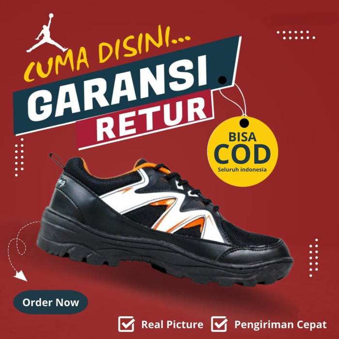 Sepatu Sneakers Kulit Casual Hiking Gunung Sport Outdoor Pria Dewasa G21 Keren Terbaru Jumbo