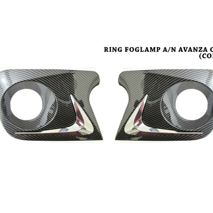 garnish/ring cover foglamp carbon All new avanza tipe G 2012-2013.