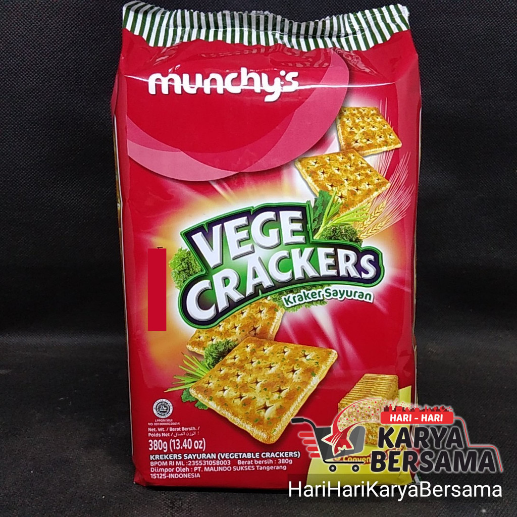 

MAKANAN RINGAN BISKUIT MUNCHY'S VEGETABLE CRACKERS KRAKER SAYURAN 380GR