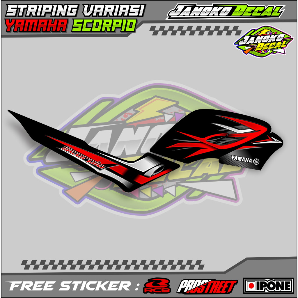 STRIPING VARIASI LIST YAMAHA SCORPIO / STICKER VARIASI YAMAHA SCROPIO