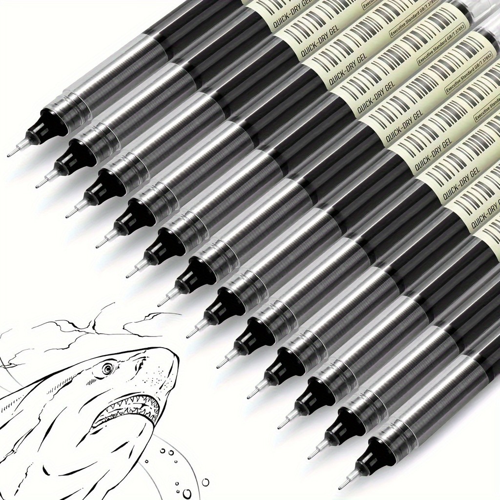 

6/10pcs Large Capacity Liquid Ink Gel Pens 0.5mm Ultra Fine Point Quick-Drying Cute Ballpoint Pens School Office Accessories