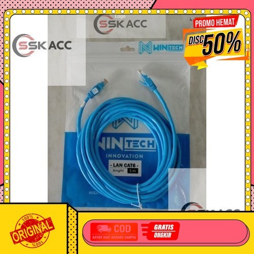 kabel Lan cat 6 5 m kabel lan 5 m cat 6  / kabel lan cat 6 5 meter / cable lan cat 6 5 m GROSIR-KOMP