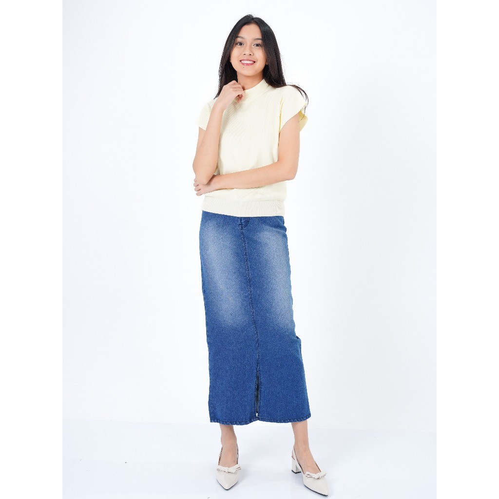 Rok Jeans Wanita Rok Denim Jeans Wanita