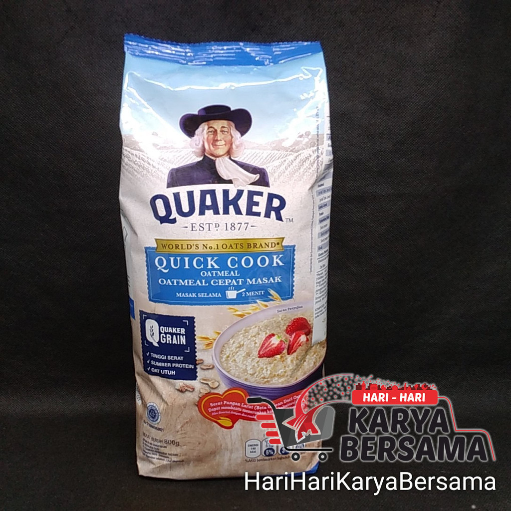 

MAKANAN INSTAN QUAKER QUICK COOK OATMEAL POUCH 800GR