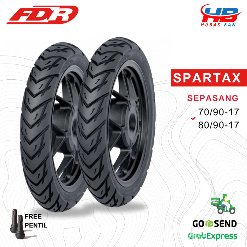 Ban Motor Ring 17 FDR Spartax 70/90 & 80/90  ban Tubles Satria FU Sonic REvo Supra Vega Karisma Jupi