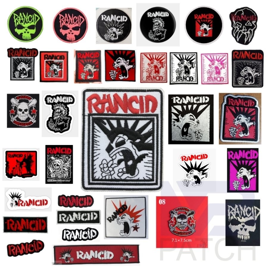 MB Rancid Punk Rock Patch Bordir Logo Emblem Embroidery