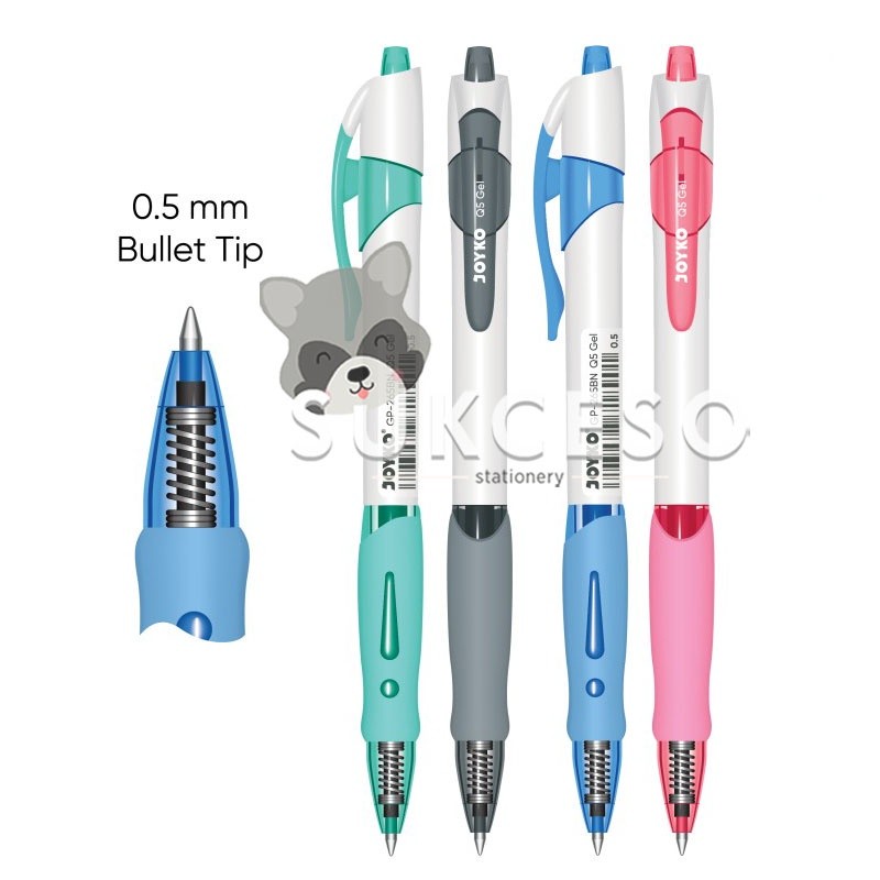 

Joyko Pulpen Gel GP-265BN Q5 Bullet Tip 0.5mm / Pulpen Retractable Cetek