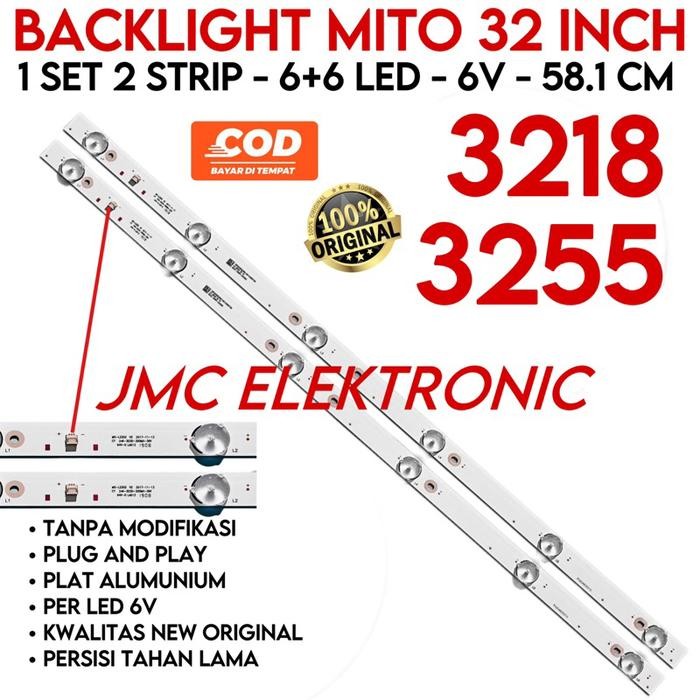 DK23 BACKLIGHT TV LED MITO 3218 LAMPU LED TV MITO 32 INCH 3218