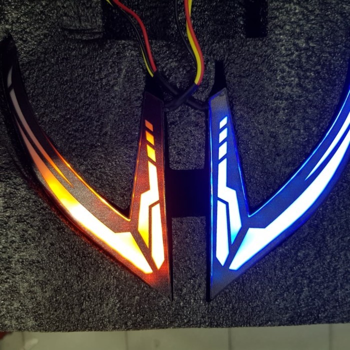 LAMPU ALIS AUDI NMAX SENJA BIRU SEIN KUNING RUNNING - Merah