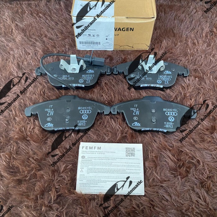 KAMPAS REM BRAKE PAD DEPAN AUDI A4 B8 , A4 B8.5 1.8T B8 ORIGINAL 8KO698151F