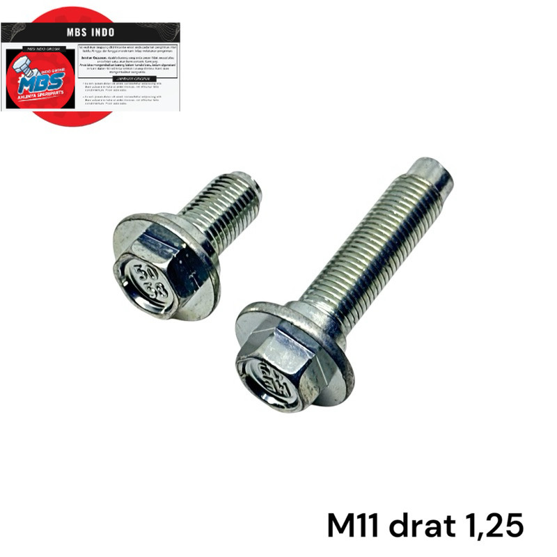 BOS BAUT MBS BAUT M11 Drat 1.25 PINGGUL BAUT FLEXSIBLE BAUT SABUK PENGAMAN UNIVERS M11x25 m11x50 2,5