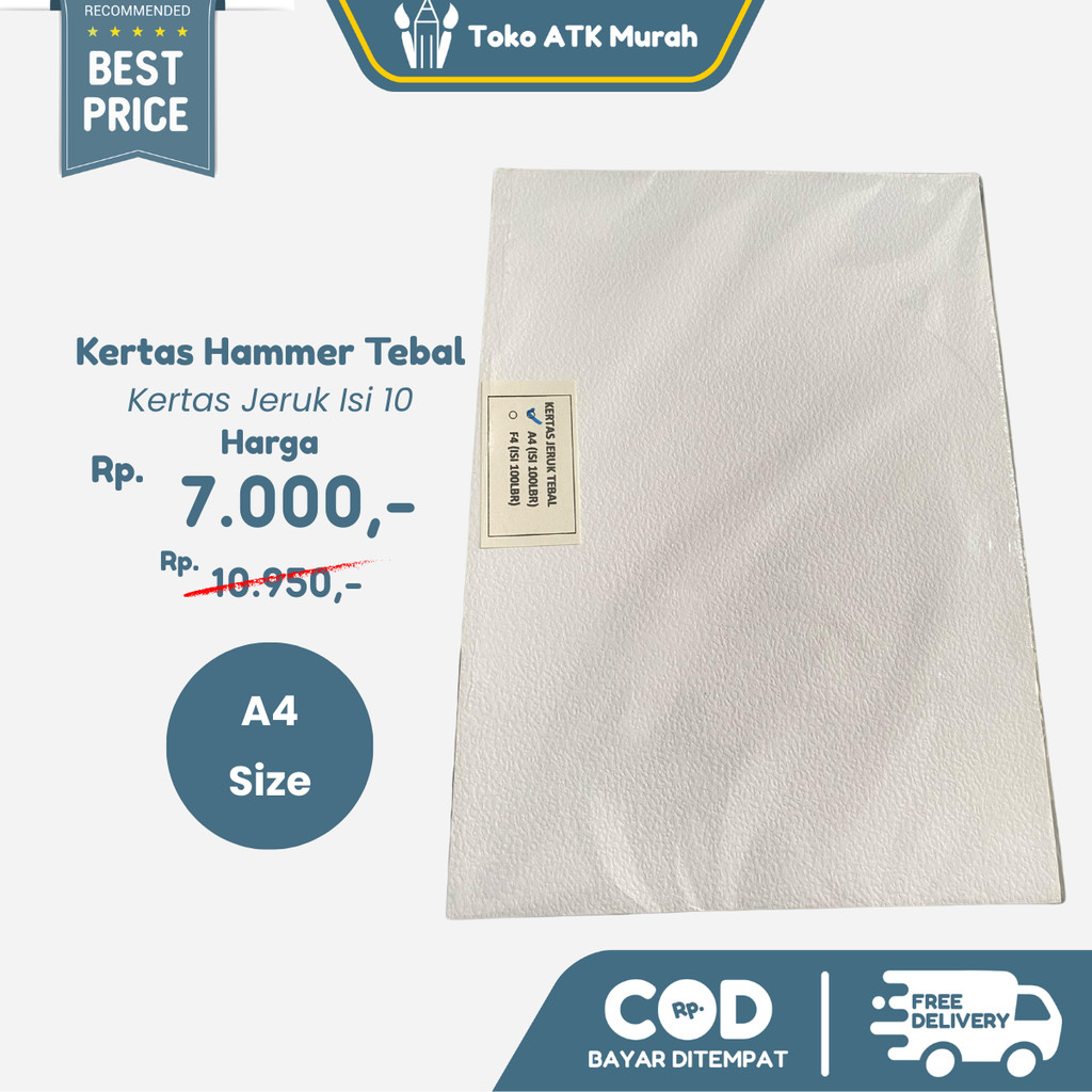 

Salin Kertas Hammer - Kertas Jeruk Tebal A4 220gr Isi 10 Lembar