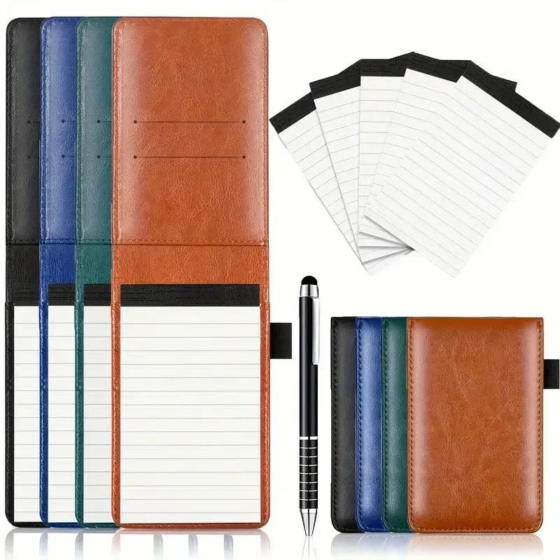

Small Pocket Notepad Diary Mini Portable Leather With Pen Agenda Notebooks Sketch Book Notebook Retro Writing Pads Office School