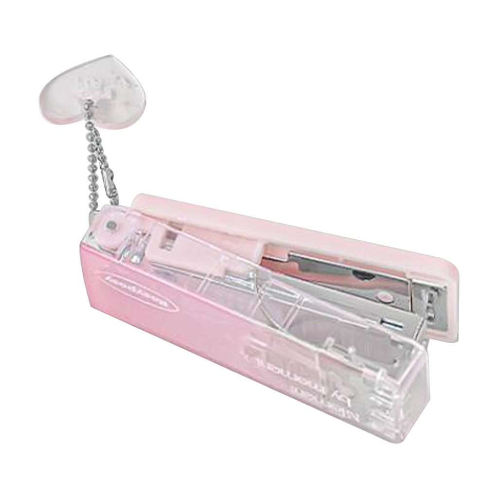 

Fashion Mini Transparent Stapler Set Portable Easy to Carry and Store for 10 Sheet Paper Binding Office Supplies With Blue/Pink