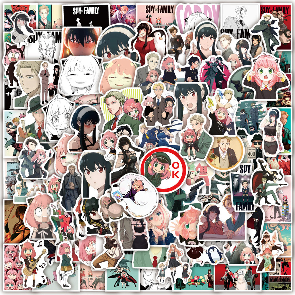 

10/30/50/100pcs Japan Anime SPY×FAMILY Stickers Cute Cartoon Anya Forger Decals Toy DIY Phone Luggage Aesthetic Sticker for Kid