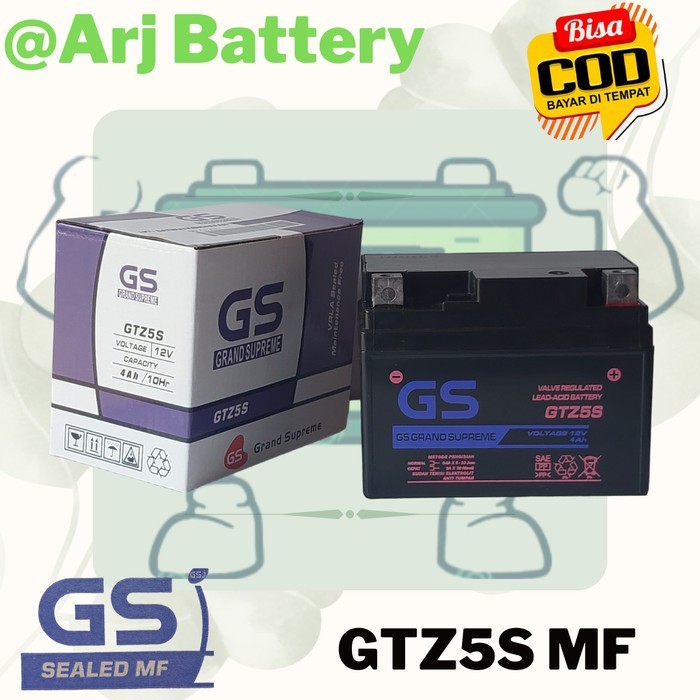 Aki Motor Beat Fi Revo Supra x125 GTZ5S MF ACCU KERING