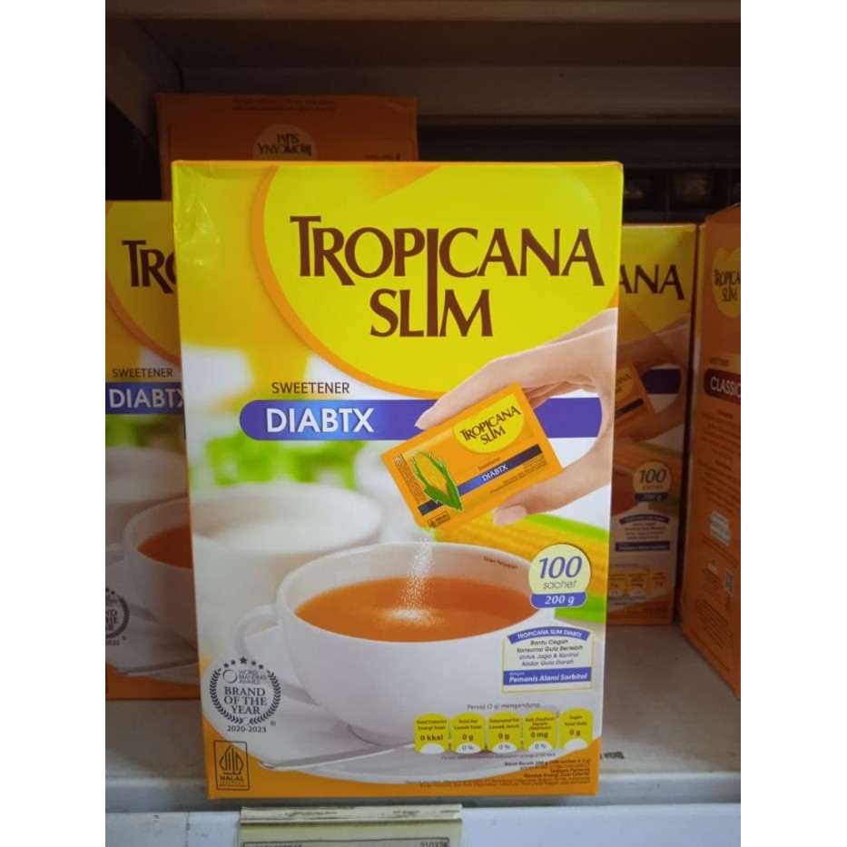 

TROPICANA SLIM SWEETENER DIABETICS 100 S