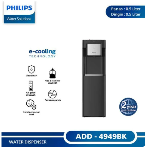 PHILIPS Dispenser Galon Bawah 1 Kran E-Cooling ADD4949BK