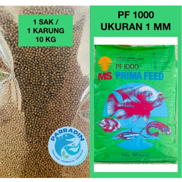 Pakan Pelet Benih Ikan Prima Feed PF1000 uk.1 Sak / Karung