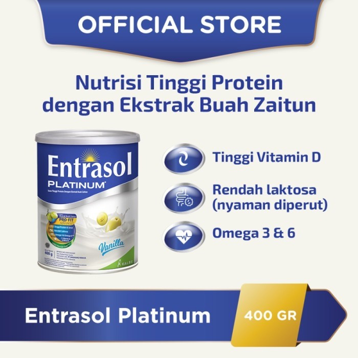 

[PROMO]Best Seller ENTRASOL PLATINUM SUSU TINGGI KALSIUM UNTUK DEWASA DAN LANSIA 400GR - VANILLA