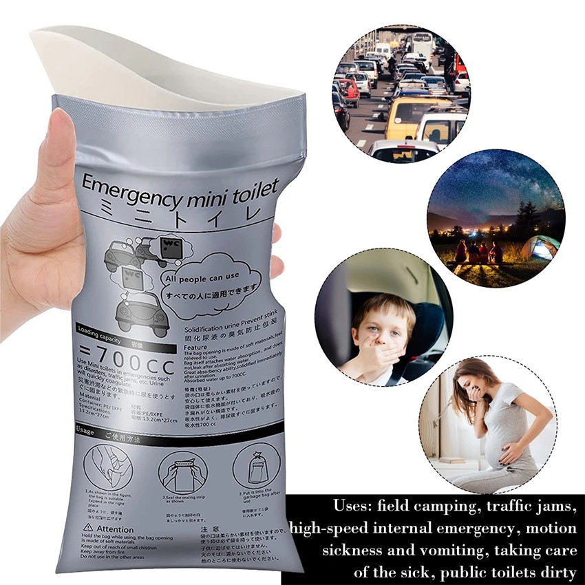 COD Kantong Pipis Urine Wanita Pria Portable Emergency Outdoor di Mobil Travel Portable / Kantung Ur