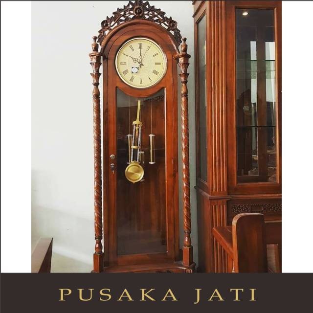Almari jam jati pusaka jati jepara