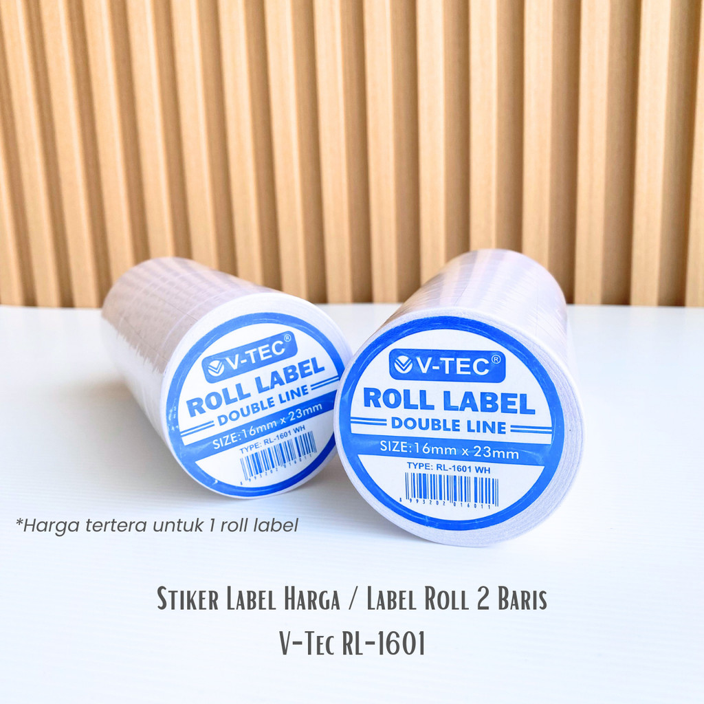 

[ATK88] Kertas Label Harga V-Tec 2 Baris 1 Roll / Label Price RL-1601