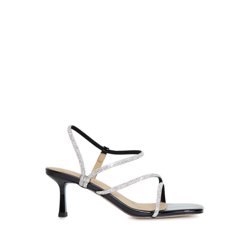 Pazzion Anklestrap Sandal Heels - Black