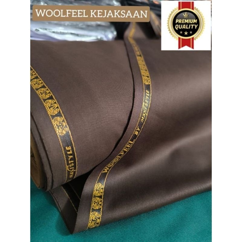 Bahan Kain Kejaksaan Woolfeel Premium setelalan safari kantor