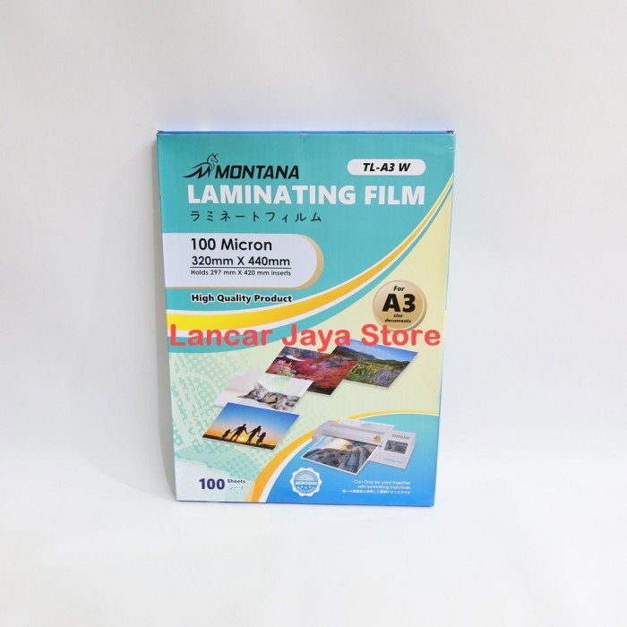 

Films Laminating Secure Ukuran A3 Plastik Laminating Secure A3 100MIC - Montana A3