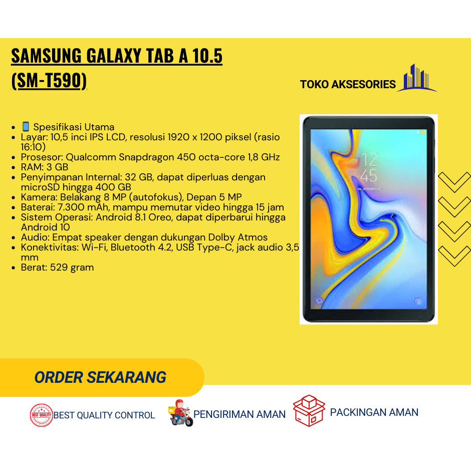 Samsung Galaxy Tab A 10.5 (SM-T590) SECOND Toko Aksesories Hp