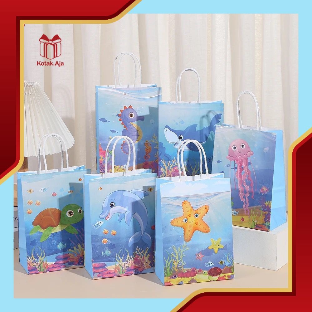 

Paper Bag Kraft / Paper bag Ultah / Paper Bag Kartun / Tas Kado Ultah / Goodiebag Ultah / Paper Bag Motif I AK02K4